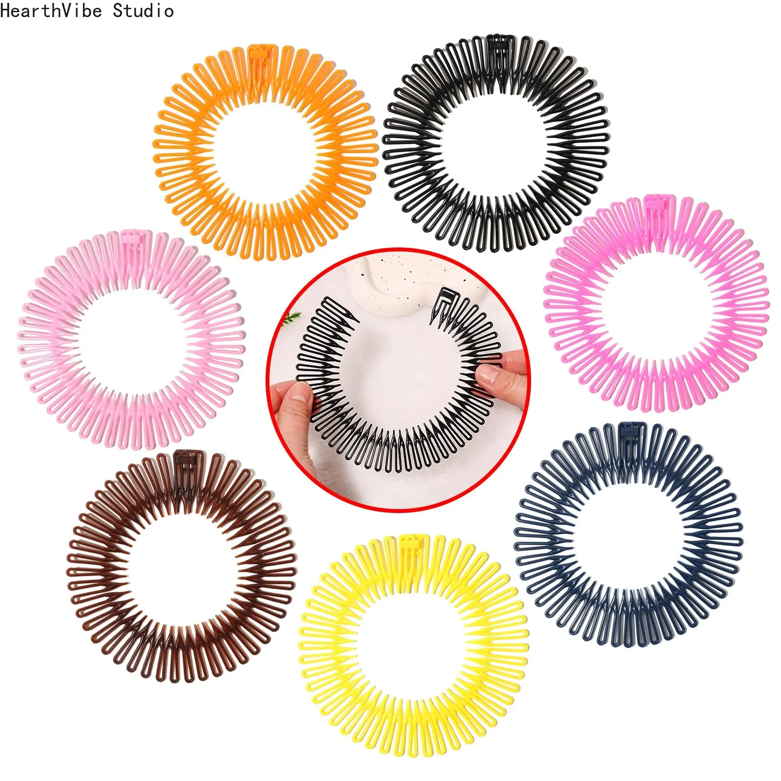 Women's Chic Solid-Color Plastic Spring Elastic Headband - Breathable Sweat-Wicking Athleisure Hair Accessory for Sports, Outdoor Use, Ideal for Athleisure & Chic Sports Needs, Athleisure Sports Headbands