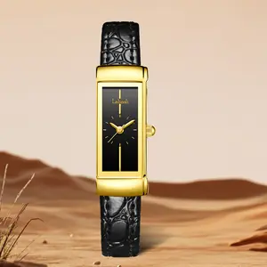 【Holiday Haul】Elegant Minimalist Quartz,Square Rose Gold Watch for Women – White Dial & Brown Leather Strap, Water-Resistant Vintage Modern Style, Perfect Gift for Christmas, Valentine’s Day, Mother’s Day & Wedding Anniversary-LA426