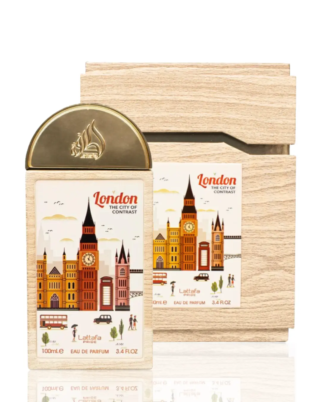 Lattafa Pride London The City Of Contrast Unisex EDP Spray Perfume, 100ml (3.4oz) - Spicy Woody Scented Unisex Fragrance, Pepper, Incense, Spice Smoke Notes, Long Lasting Fragrance, Single Item (Beauty & Personal Care)