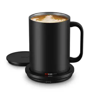 Temperature Control Smart Mug 2, 14 Oz, App-Controlled Heated Coffee Mug with 80 Min Battery Life and Improved Design, Black