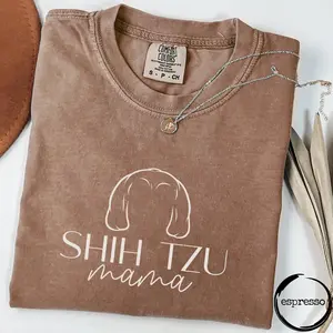 Shih Tzu Mama, Comfort Colors T-Shirt, Dogs Ears, Shih Tzu Dog Owner, Dog Shirt, Shih Tzu mom, Shih Tzu Dog Lover, Cute Dog Shirt for Mom