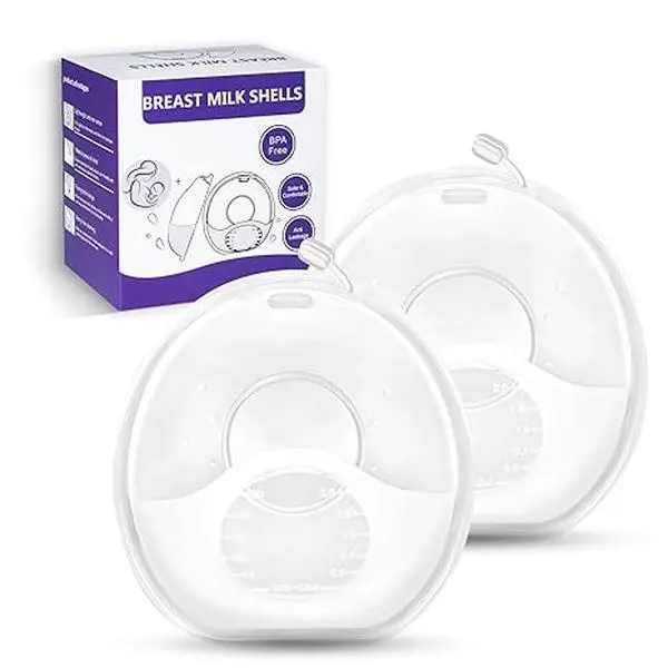 Breast Milk Collector Cups Reusable Silicone Breast Milk Catcher (2.03 oz, 2 Pack) BPA-Free Milk Collectors for Breastfeeding Leak-Proof Breast Shells for Engorgement Relief & Sore Nipple Protection Food-Grade Silicone Nursing Essentials
