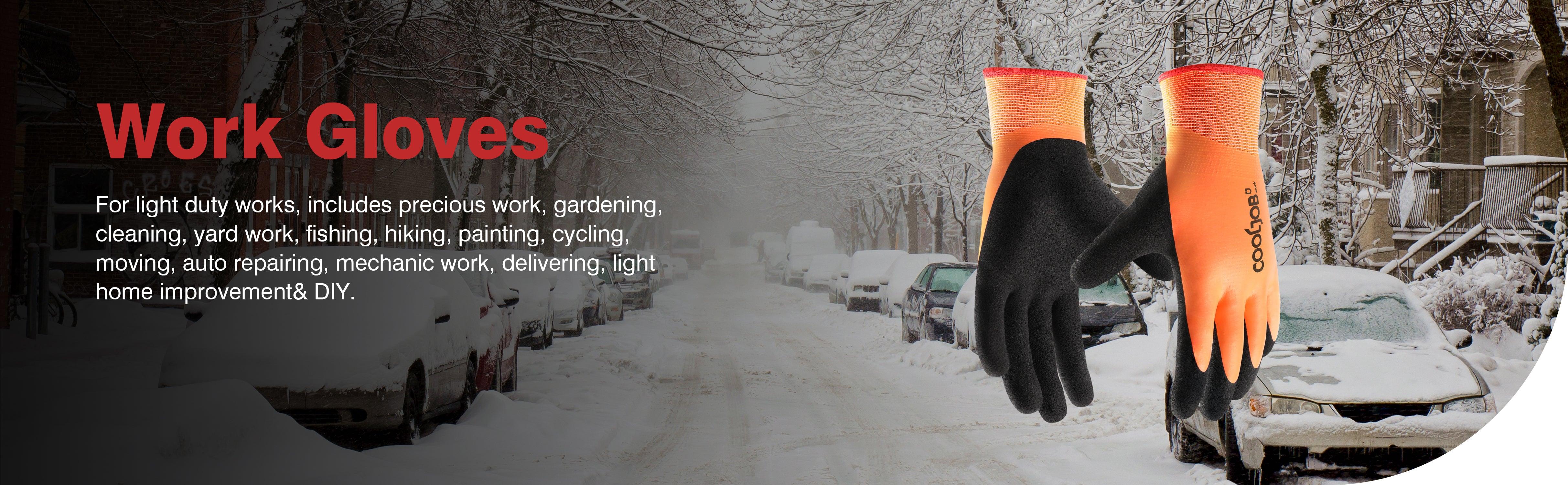 COOLJOB Waterproof Winter Freezer Gloves, Double Coated Rubber Safety Work Gloves(Orange) COOLJOB Waterproof Winter Freezer Gloves, Double Coated Rubber Safety Work Gloves(Orange)