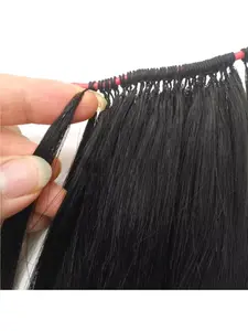 Invisible Twin Feathers Line Hair Extension Double Line Virgin Russian Human Hair Straight Style Weft Hair 100g per pack
