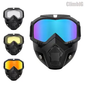 Full Face Protection Mask with Anti-Fog Goggles – Windproof Dustproof Tactical Mask for Outdoor Cycling, Motorcycle Riding, Sandstorm Protection, Breathable Sports Face Cover