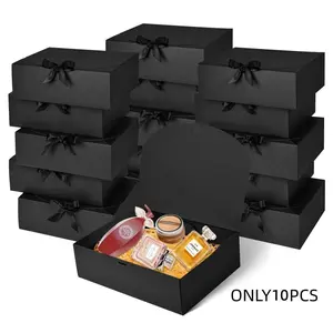 10pcs Gift Boxes with Lids, Elegant Wedding Proposal Box, Birthday Party Christmas Graduation Gifts, Ribbon Included