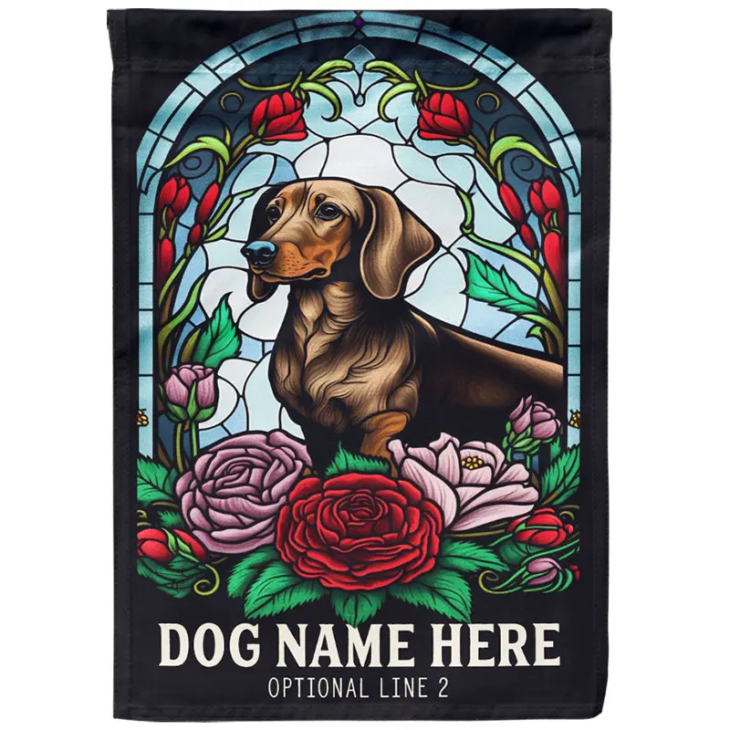 Beautifully Crafted Dachshund Personalized Garden Flag