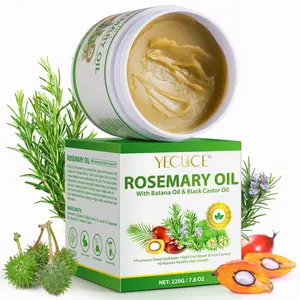 YECUCE Solid Rosemary & Black Ricinus & Bata Oil 220g 1 Box, made from a blend of three hair-nourishing plant essences, suitable for dry, damaged, split and easily tangled hair. It makes hair look shinier and less prone to tangling, and is a daily conditi