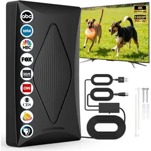 2026 TV Antenna for Digital TV Indoor, Long Range Smart Antenna for Local Channels, Support 4k 1080p with Amplifier Signal Booster for HDTV