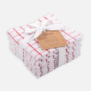 Checkered Dishcloths Cotton Cotton Set Cleaning