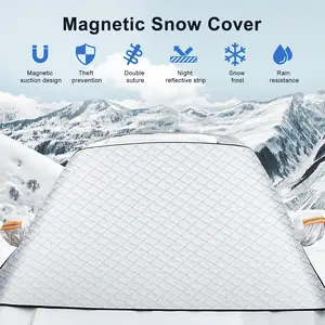 Oxford Car Front Windshield Cover - All-Season Exterior Accessory for Snow, Frost, Ice, Dust Protection, Winter Weather Guard, Summer Sun Shade, Durable Easy-to-Use Window Protector