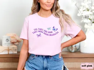 Funny Double Mastectomy Shirt, Butterfly Breast Cancer Awareness Gifts, Survivor Previvor Tshirt, Yes They Are Gone They Were Being Dramatic