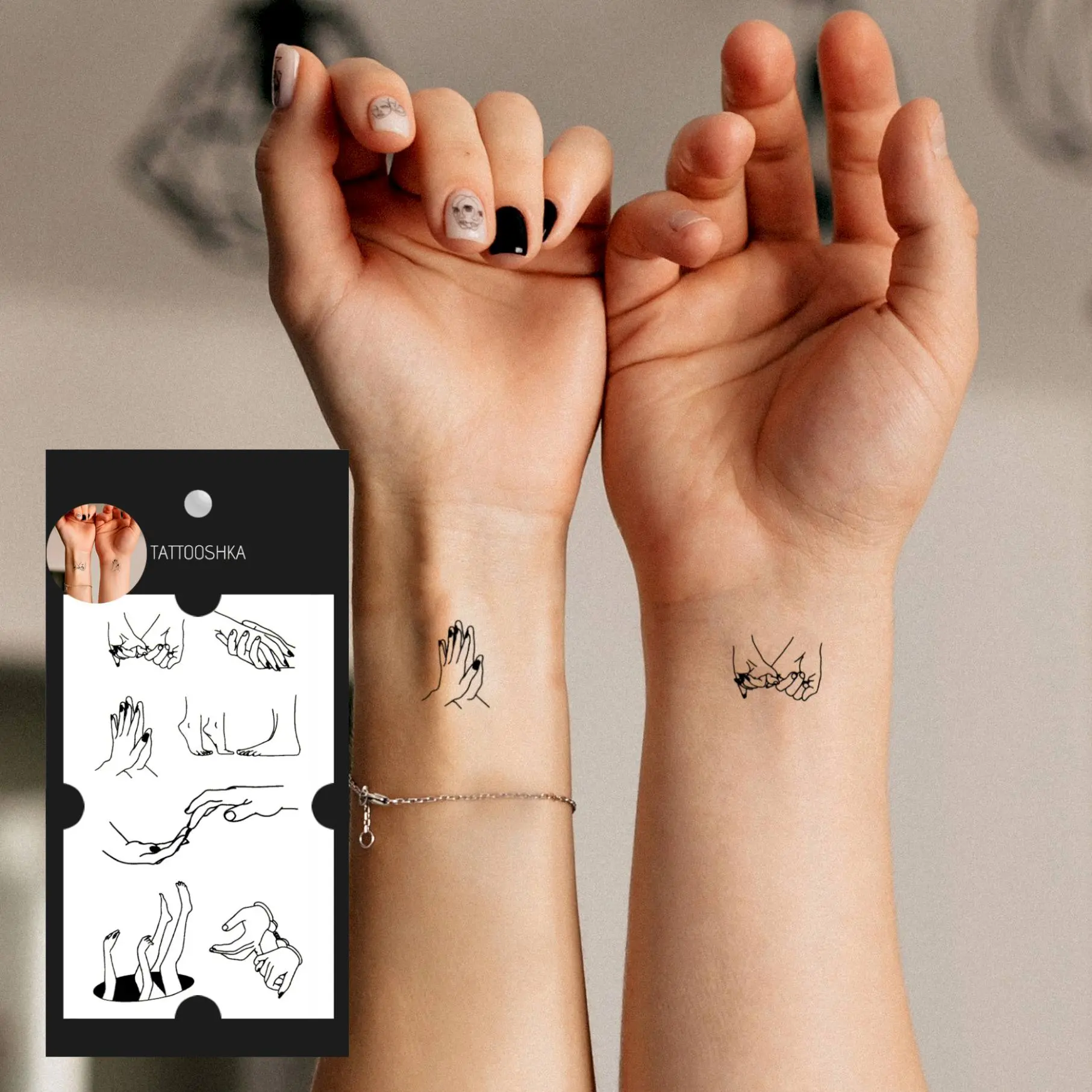 Gentle touch (HC-231). Temporary tattoos. Party tattoos. Kids tattoos. Custom design. Tattoo sets. Ukrainian. Realistic. Waterproof