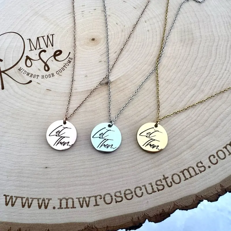Custom Laser Engraved Necklace