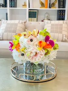 Large Rainbow Table Centerpiece Arrangement