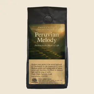 Peruvian Melody Medium Roast Single Origin Chachapoya Region Chocolate Orange Lemon Tasting Notes