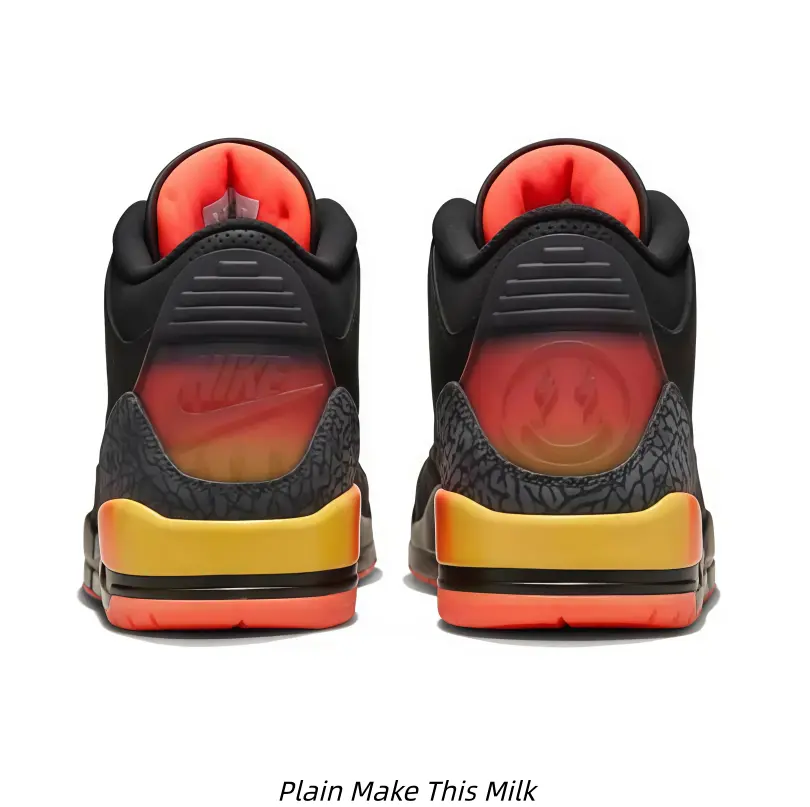 Vintage Sunset Gradient Basketball Shoes Crackled Texture Upper Wear-resistant Bright Orange Rubber Outsole Casual Sneakers For Workout, Walking And Bold Street Outfit Matching