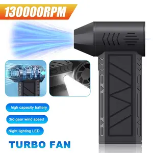 Super Power Electric Air Blower Compressed Air Duster Adjustable Wind Speed Mini Blower Rechargeable Lithium Battery Blower Mini Turbo Jet Fan Brushless Motor High-Speed Violent Fan Dust Blower for Car,Computer, Keyboard, House and Outdoor
