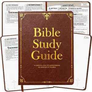 66-Page Bible Study Guide for Women & Men, Beginner-Friendly Study of All 66 Books, Life Application & Reflection Notes, Premium Lay-Flat Hardcover Devotional Journal, Christian Gift