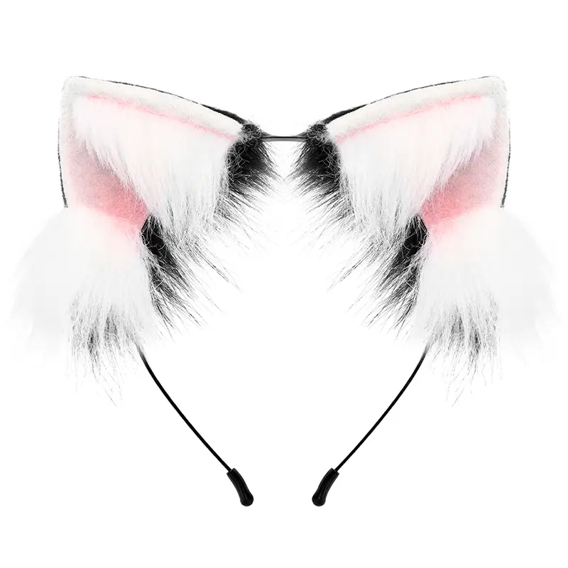 Handmade Plush Animal Ears Headband - Simulated Animal Ears Hair Clips for Role Playing, Adjustable Cute Animal Ears Headband for Anime Lovers and Parties