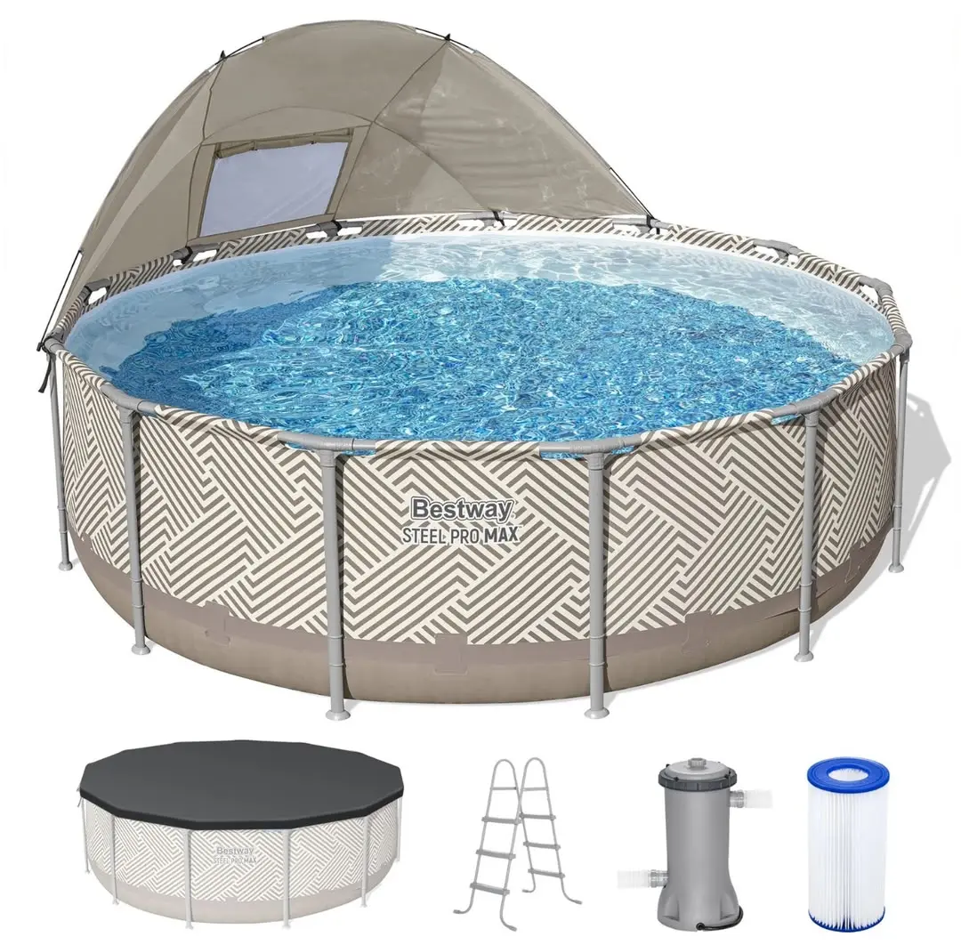 Bestway Steel Pro MAX 13' x 42" Round Above Ground Frame Pool Set