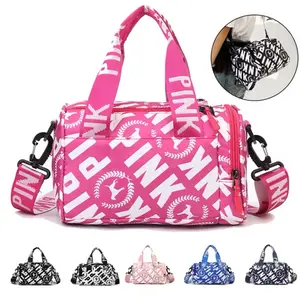Pink Women's Multifunctional Portable Bag - Small Fitness Bag, Ultralight Design, Ideal for Travel, Versatile Use casual large