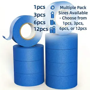 Blue painter's tape, great for painting, no residue, easy to remove masking tape for home, office, school, DIY arts, crafts and labels, labeling tape, Adhesive Tape