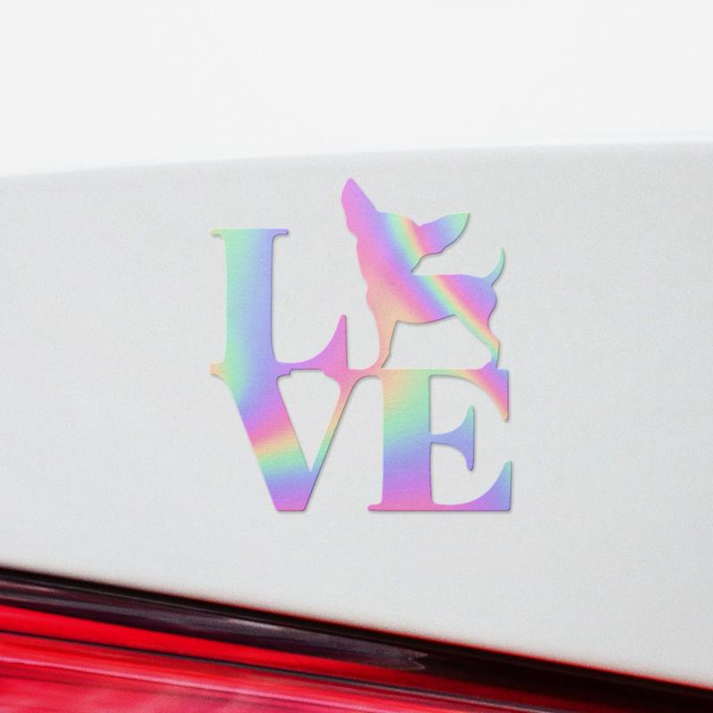 Transparent Decal Stickers Of Love Chihuahua Premium Waterproof Vinyl Decal Stickers For Laptop Phone Accessory Helmet Car Window Mug Tuber Cup Door Wall Decoration