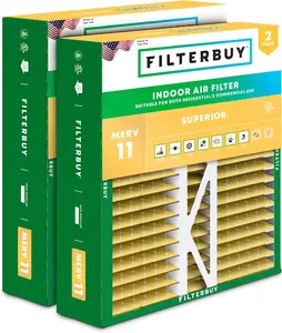 Filterbuy 16x22x5 Air Filter (2-Pack), Pleated MERV 11 Allergen Defense HVAC AC Furnace Air Filters for Amana, Coleman, Goodman, York, and More
