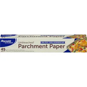 Kitchens Unbleached Parchment Paper Roll, Non Stick Parchment Paper for Cooking and Baking, Oven Safe up to 425 Degrees, Chlorine-Free, 45 Feet x 12 Inches, 45 Total Sq. Ft.