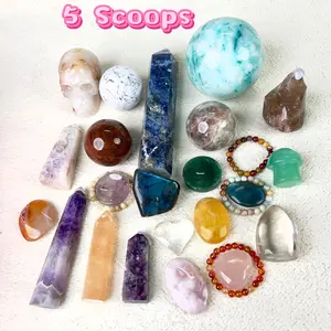 5 Scoops - Mystery Crystal Scoop with Healing Stones, Rare Crystals Surprise, Perfect for Gifts & Collectors