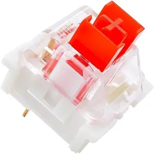 Red Switches 65-Pack, 3 Pin Key Switches - Cherry MX Equivalent DIY Replaceable Switches for Mechanical Keyboard 45gf Linear/RGB/