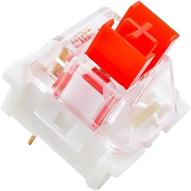 Red Switches 65-Pack, 3 Pin Key Switches - Cherry MX Equivalent DIY Replaceable Switches for Mechanical Keyboard 45gf Linear/RGB/
