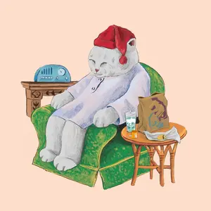 Abstract Cat Poster, Sleepytime Kitty Posters, Posters for Bathroom Bedroom Office Living Room Home Wall Decor, Funny Cat Posters, Gifts for Cat Lovers, Abstract Wall Art