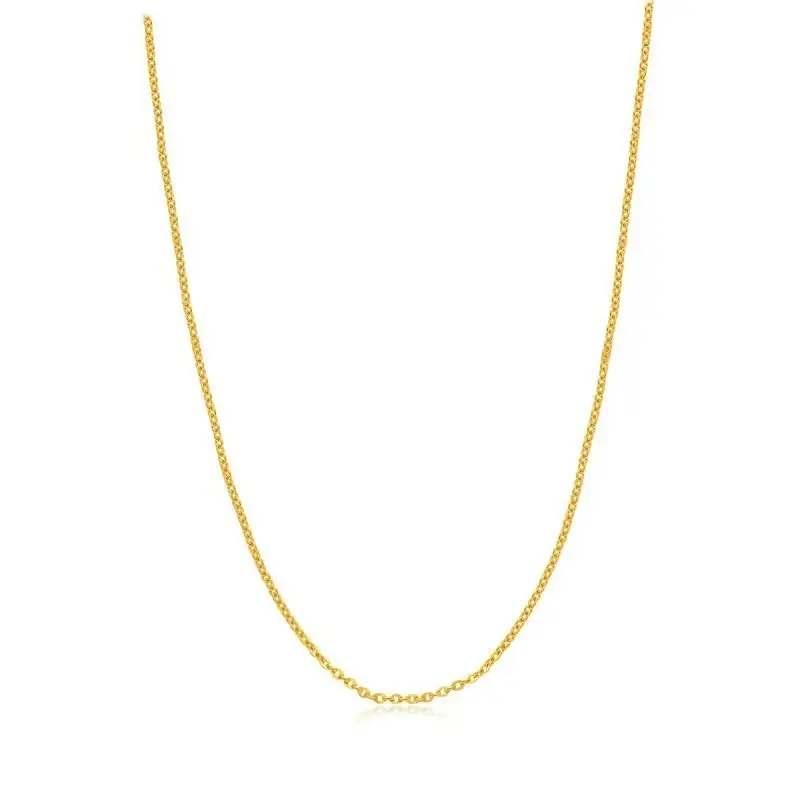 Minimalist Necklace, 50cm Gold-Tone Figaro Link Chain with Protective Metal Coating for Everyday Layering, Minimalist Gold-Tone Necklaces, Everyday Wear, Unisex, Lightweight Gold-Plated Necklaces