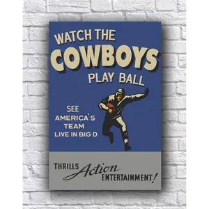 Vintage Cowboys America'S Team Poster - Big D Live Promo Art Print 12X18