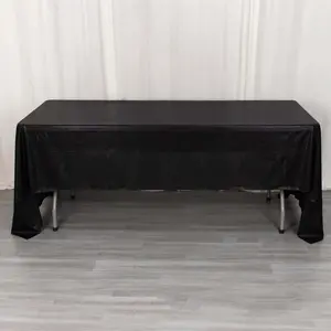 Sequin Dots Polyester Rectangle Tablecloth 60"x126" Black Shimmer - Wrinkle Free & Sparkling Table Cover