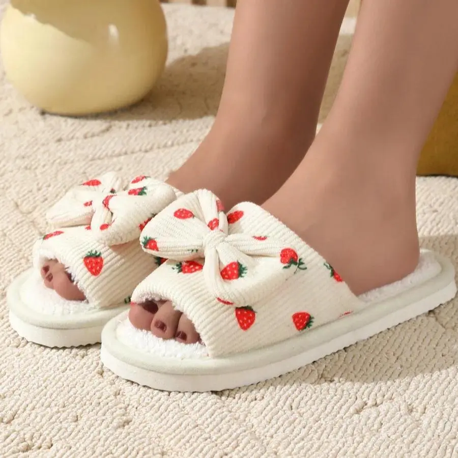 Women's Slippers Sweet Bohemian Slipper Shoes Home Comfortable Light Silent EVA Anti Slip Living Room Slides for All Season