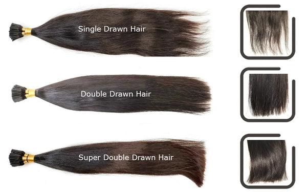 Ygwigs Double Drawn Jet Black Deep Wave Bulk Human Hair