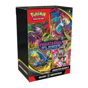 Pokémon Phantasmal Flames Booster Bundle - 6 Booster Packs for Enhanced Gaming Experience - Versatile and Easy to Use