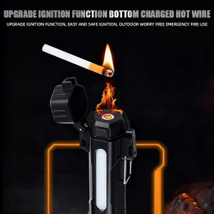 [2026 New] 2400 Lumen LED Flashlight with Ignition, Digital Display, Rechargeable, Zoomable, Magnetic Base, 2-in-1 Flashlight & Lighter, Ultra-Bright for Camping Hiking Emergency