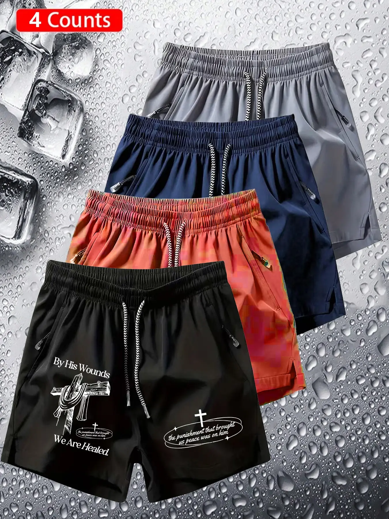 Black/Red/Hidden Blue/Gray 4-Piece Set