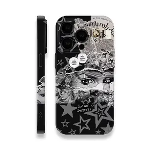 JOJO's Bizarre Adventure Manga Collage Phone Case | Star Pattern & "Go! Go! Design iPhone16promax15 14 13 12 11