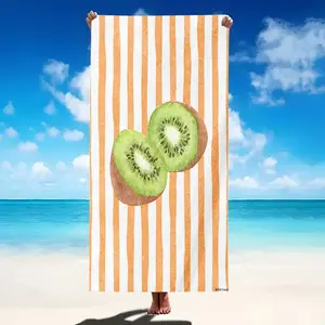 Watercolor Monkey Beach Towel, Soft Super Absorbent Microfiber, Lightweight, Perfect for Beach Party Travel Camping