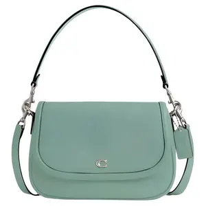 COACH Legacy 26 Leather Logo Shoulder Bag in Light Green for Women