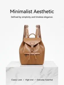 Women's Large Capacity PU Leather Backpack, Retro College Style, Ideal for Commuting, Short Trips, Travel, 2026 New Design