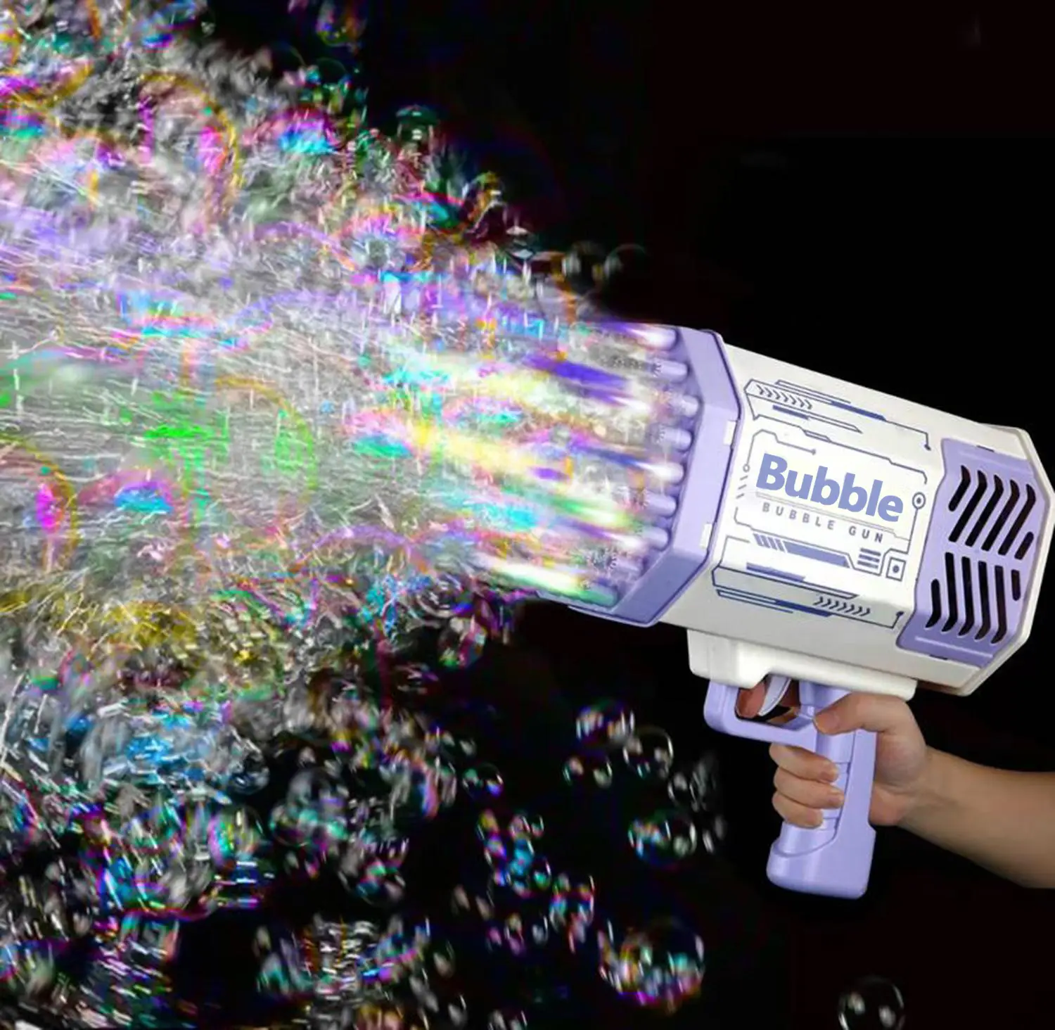 Bubble Machine Toy, 1 Box Automatic Portable Bubble Blower with 80ML Liquid Solution & Accessories, Adjustable Height Multifunction Bubble Maker for W