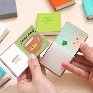 3Pcs Mini Notebook Small Graffiti Book Empty Scrapbook Pocket NotePads Leather Memo Pads Cute Painting Book 48 Sheets