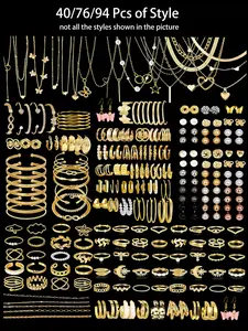 Women's Jewelry Set, Fashion Elegant Vintage Boho Style, Hollow Geometric Design, Star Rose Rhinestone Pearl Butterfly, Daily Commute Date Wear, All Season Wear