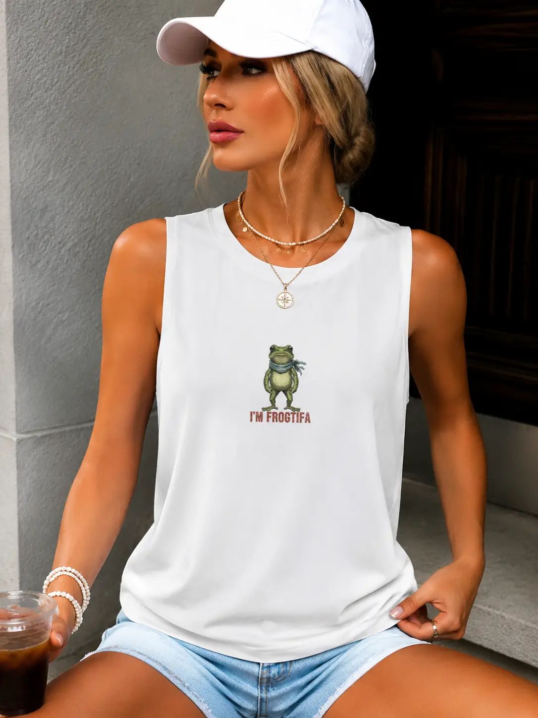 Comfort Colors I'm Frogtifa Tank Top, Funny Frog Tank Top, Cute Frog Graphic Tank Top, Meme Animal Tank Top, Frog Lover Gift - The William women